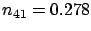 $ n_{41}=0.278$