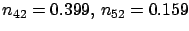 $ n_{42}=0.399,\, n_{52}=0.159$