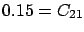 $\displaystyle 0.15=c_{21}$