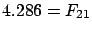 $\displaystyle 4.286=f_{21}$