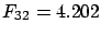 $\displaystyle f_{32}=4.202$